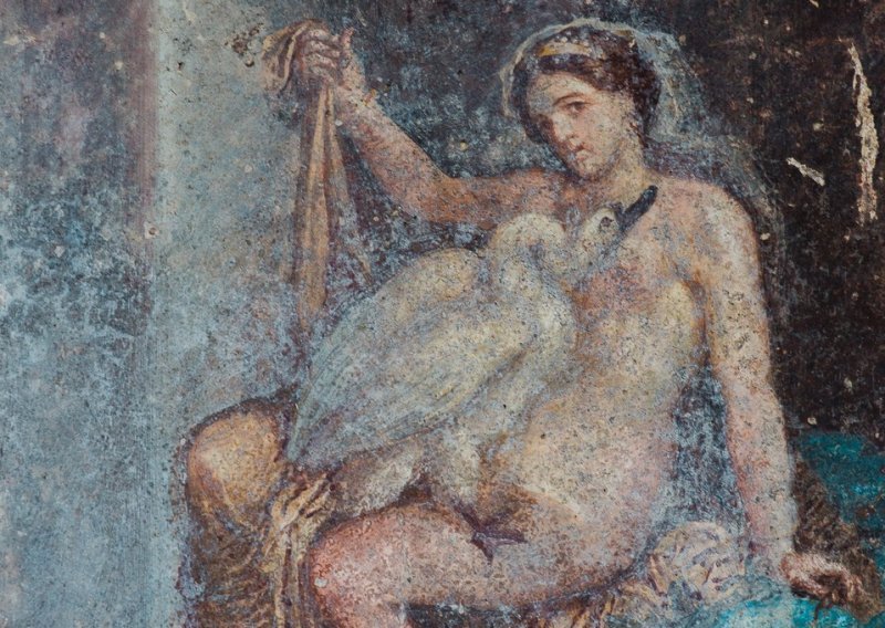 Otkrivena erotizirana freska 'Leda i labud' u kući bogatog trgovca u Pompejima