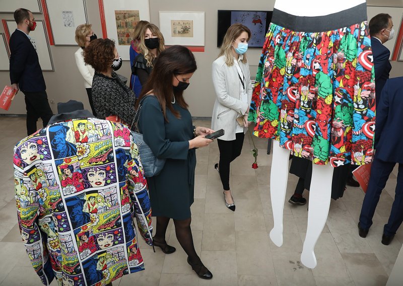 Modne skice Yves Saint Laurenta, Diorova haljina...: U povodu 100. obljetnice Francuskog instituta u Hrvatskoj otvorena izložba 'Moda i strip'