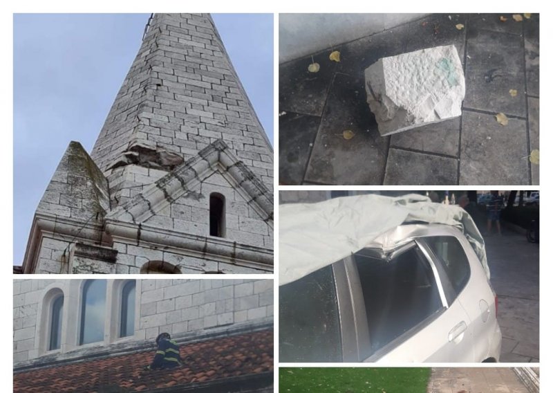 Na Braču udario grom u crkvu: Kamenje padalo na kuće i automobile