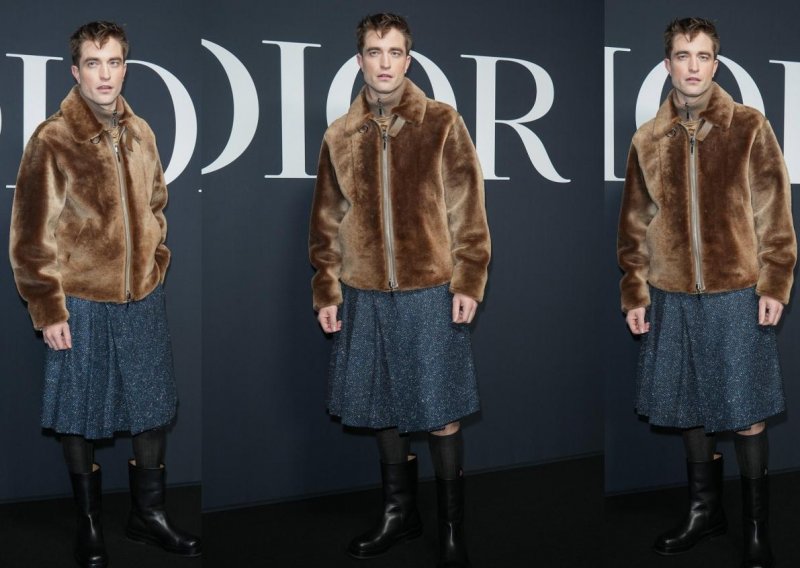 Robert Pattinson sredio se za Diorovu reviju: Suknjica, bunda i  čizme s dokoljenkama