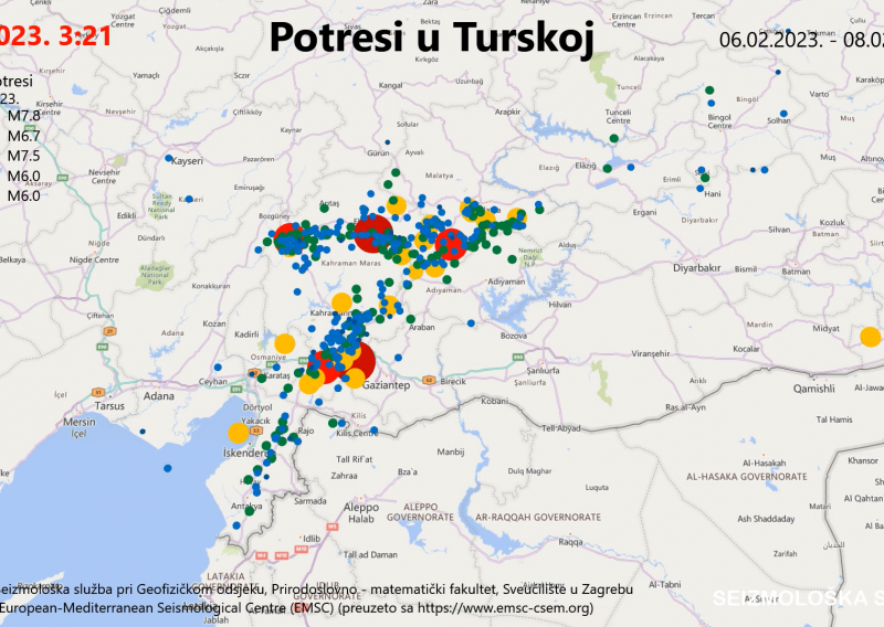 Seizmološka služba objavila video: Ovako je izgledao tijek potresa u Turskoj