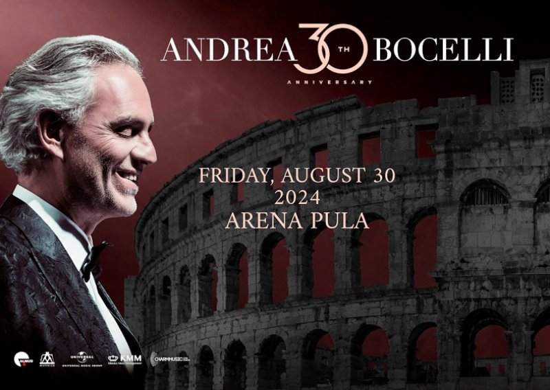 Andrea Bocelli slavi 30 godina karijere koncertom u Areni u Puli