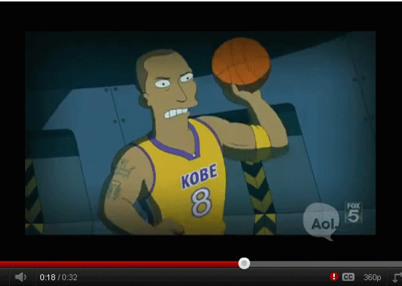 Kobe Bryant nadrapao u crtiću Simpsoni