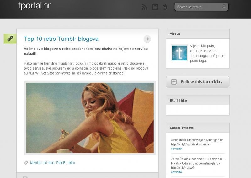 Tportal sada ima i svoj Tumblr blog