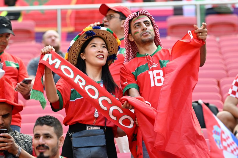 Navijači na utakmici između Hrvatske i Maroka