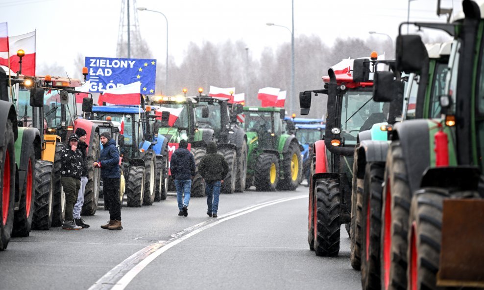 Poljski poljoprivrednici na prosvjedima