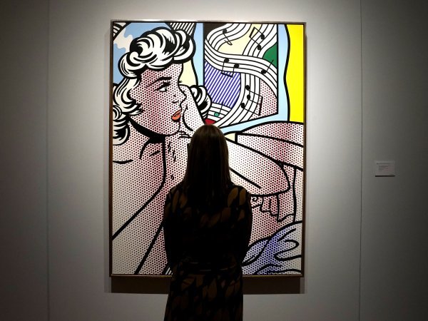 Roy Lichtenstein, 'Akt s veselom slikom'